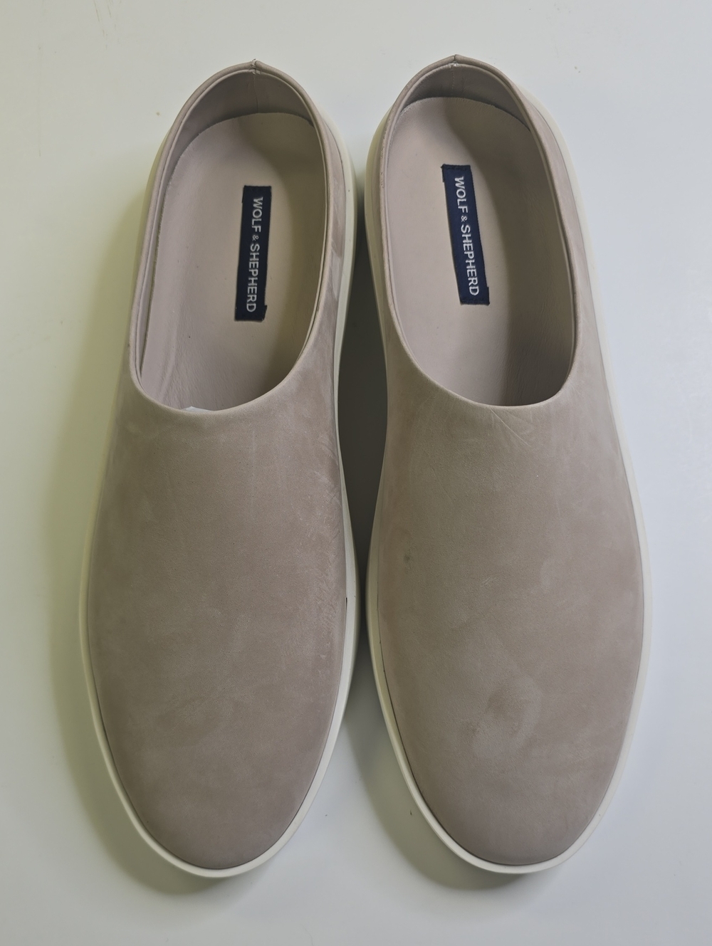 Wolf & Shepherd Men's Taupe Slip-On Loafers